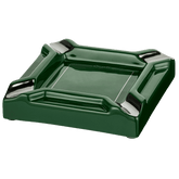 Caseti Paris Sigarenasbak Groen – Luxe Keramische Sigaren Asbak schuin aanzicht