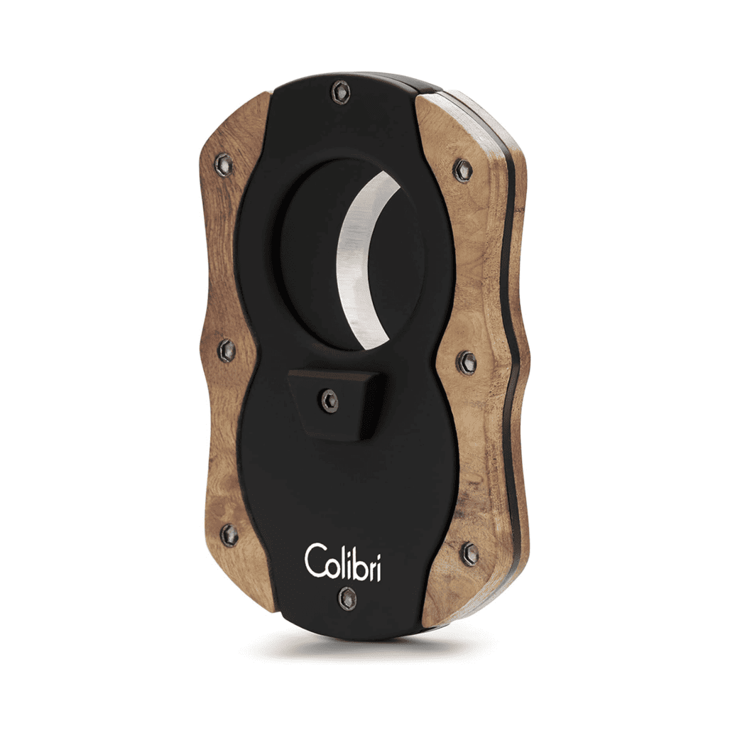 Colibri Cut Double Guillotine Sigarenknipper Light Burl schuin