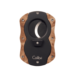 Colibri Cut Double Guillotine Sigarenknipper Light Burl vooraanzicht
