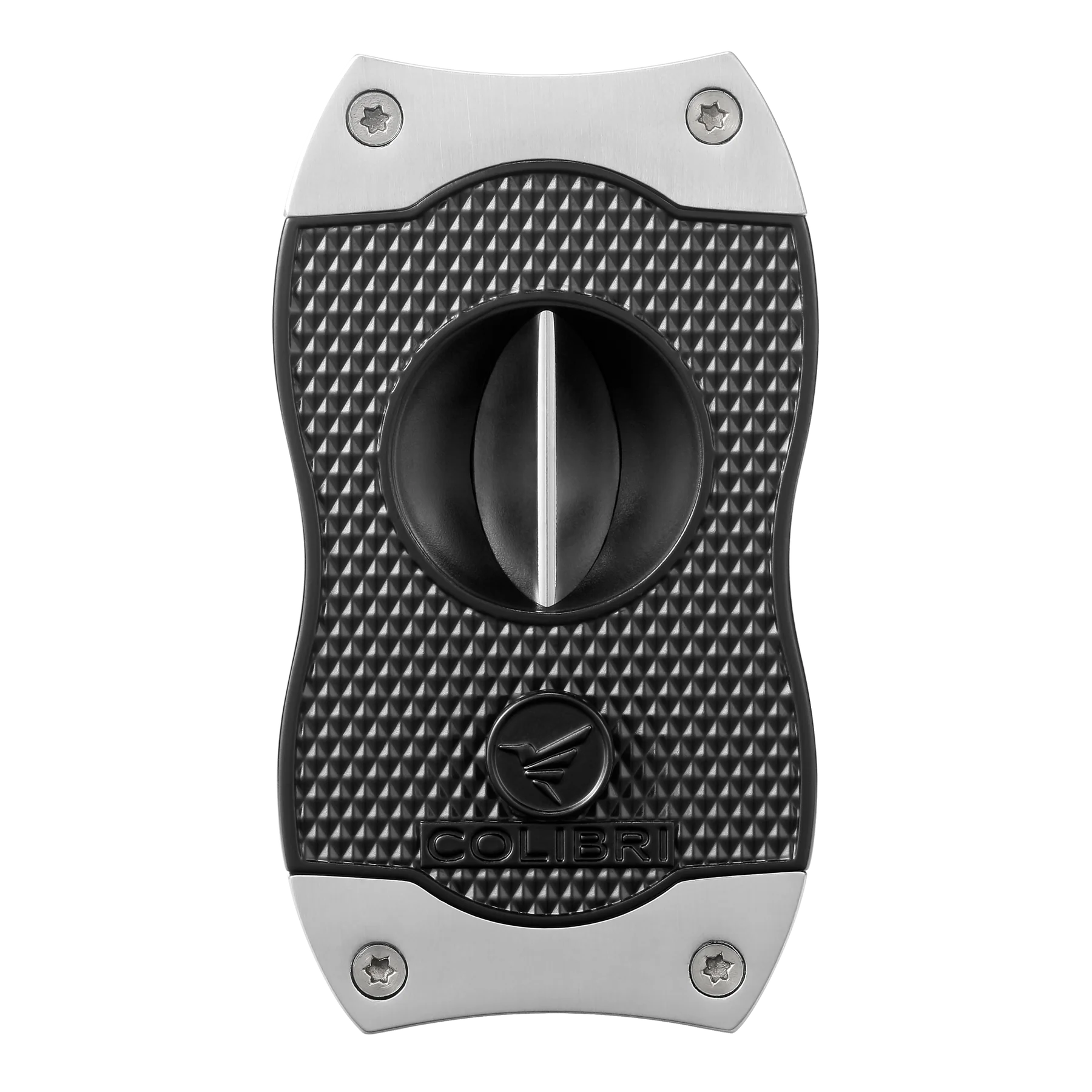 Colibri Diamond V-Cut Sigarenknipper Zwart/Chroom voorkant