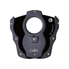 Colibri Double Guillotine Sigarenknipper Zwart Butterfly cut open