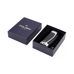 Colibri E3 Aansteker Zwart Chroom giftbox