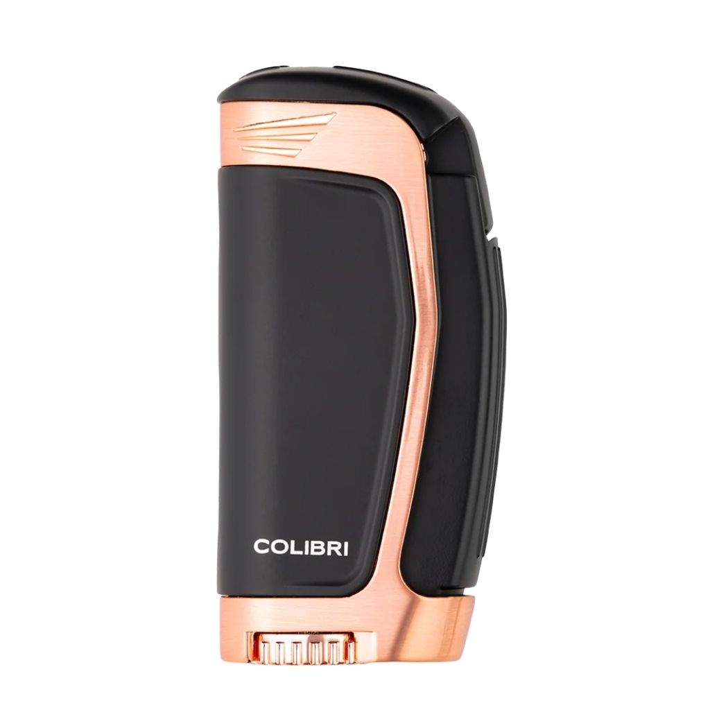 Colibri E3 Triple Jet Aansteker – Zwart/Rose voorkant 2