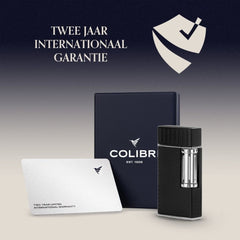 Colibri Julius Soft Flame Aansteker – Zwart/Chroom met giftbox