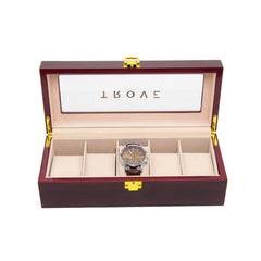 Trove horloge bewaar kist luxe 5 slots voor aanzicht