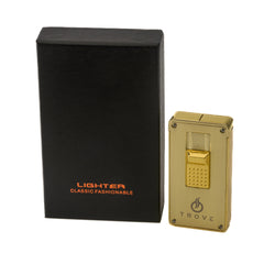 Trove sigarenaansteker goud met doos