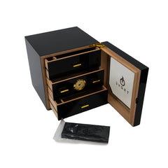 Trove sigaren humidor zwart vierkant 3