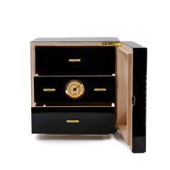 Trove sigaren humidor zwart vierkant  open laatjes