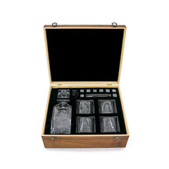 Trove whiskey set karaf met glazen deksel open