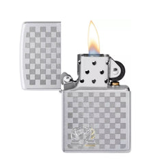 Zippo Benzine aansteker schaak design open