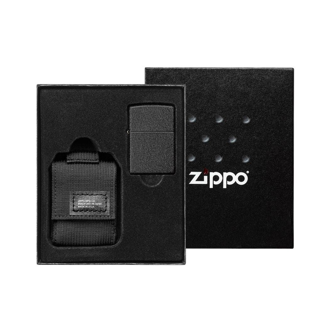 Zippo Black Crackle Geschenkset giftbox