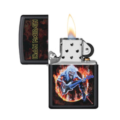 Zippo Iron Maiden Mat zwart open vlam