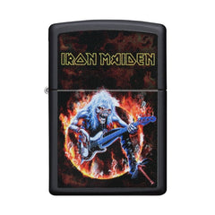 Zippo Iron Maiden Mat zwart voorkant