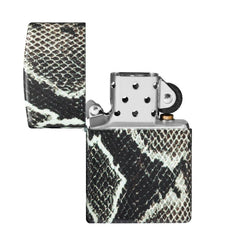 Zippo Snake Skin Design open