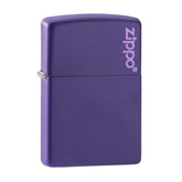 Zippo paar mat benzine aansteker schuin