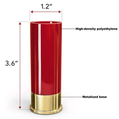 Luxe Shotglazen Set van 4 - Shotgun Kogel Design Rood met Goud 36ml - Perfect Cadeau Idee