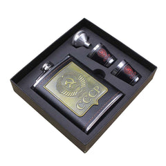 Whiskey Heupfles Set - CCCP - Roestvrij Staal met Trechter en 2 Shot Glazen - 240ml