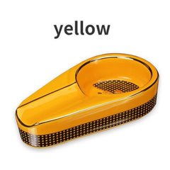 cohiba sigaar asbak geel liggend