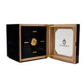 Trove sigaren humidor zwart vierkant open