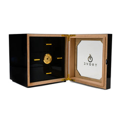 Trove sigaren humidor zwart vierkant open