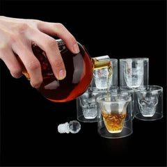 Luxe Schedel Karaf Decanter Set glazen