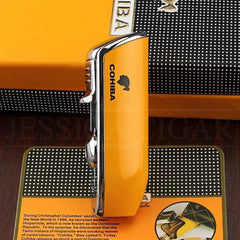 Cohiba Sigaren Aansteker Puncher - Geel Luxe Giftbox