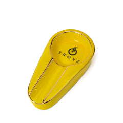 Sigarenasbak keramiek trove geel vooraanzicht