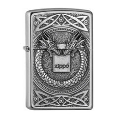 zippo 3d draken design vooraanzicht