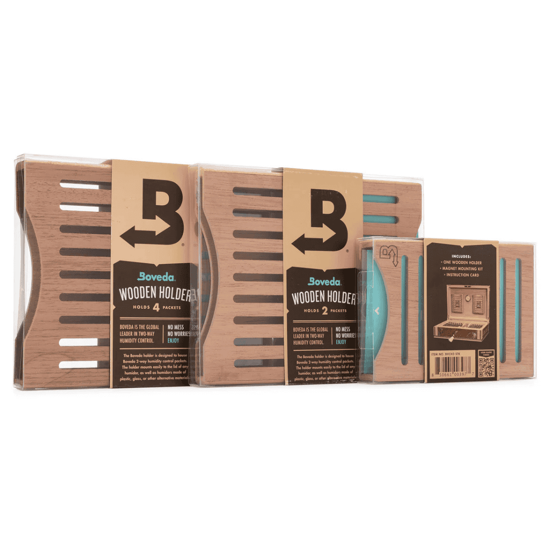 Boveda houder ceder voor 4 humidity packs staand vergelijking