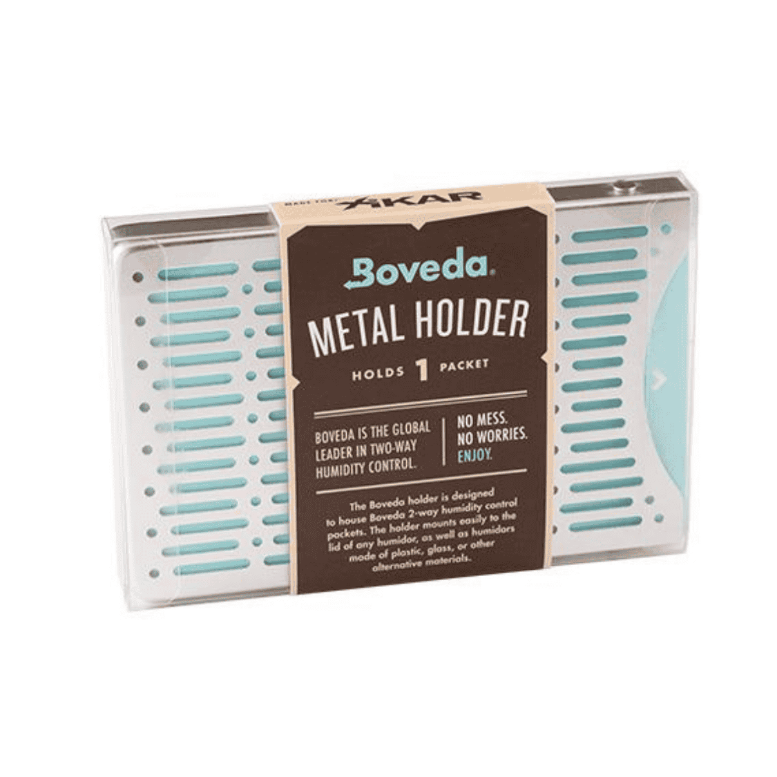 Boveda humidity pack houder metaal 1 pack in verpakking