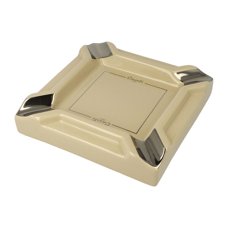 Caseti Paris Sigarenasbak Creme – Luxe Keramische Sigaren Asbak schuin 2