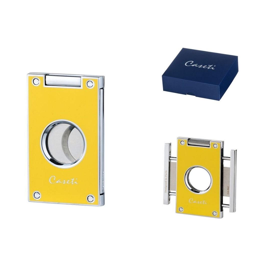 Caseti Sigarenknipper Geel met giftbox