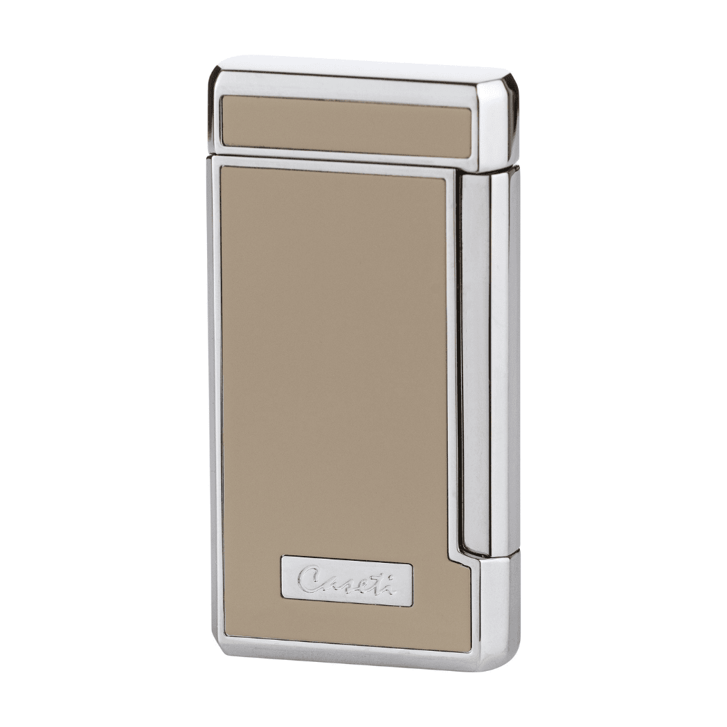 Caseti sigarenaansteker gas aansteker beige staand 2
