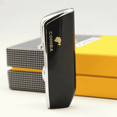 Cohiba Sigarenaansteker Glans Zwart  close up