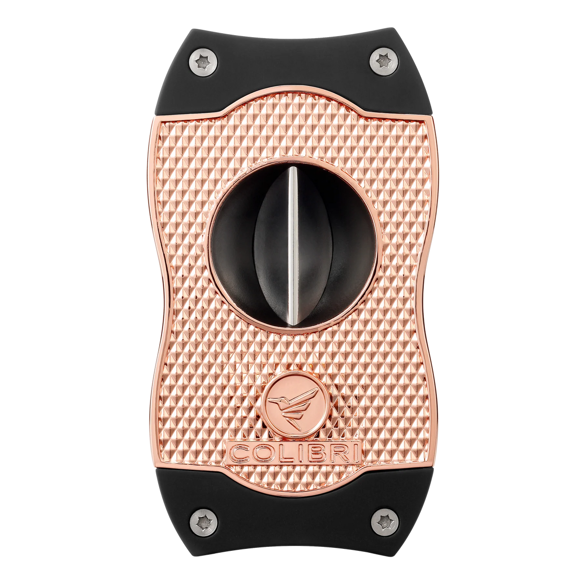 Colibri Diamond V-Cut Sigarenknipper Rosegold/Zwart Vooraanzicht