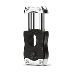 Colibri Diamond V-Cut Sigarenknipper Zwart/Chroom schuin aanzicht
