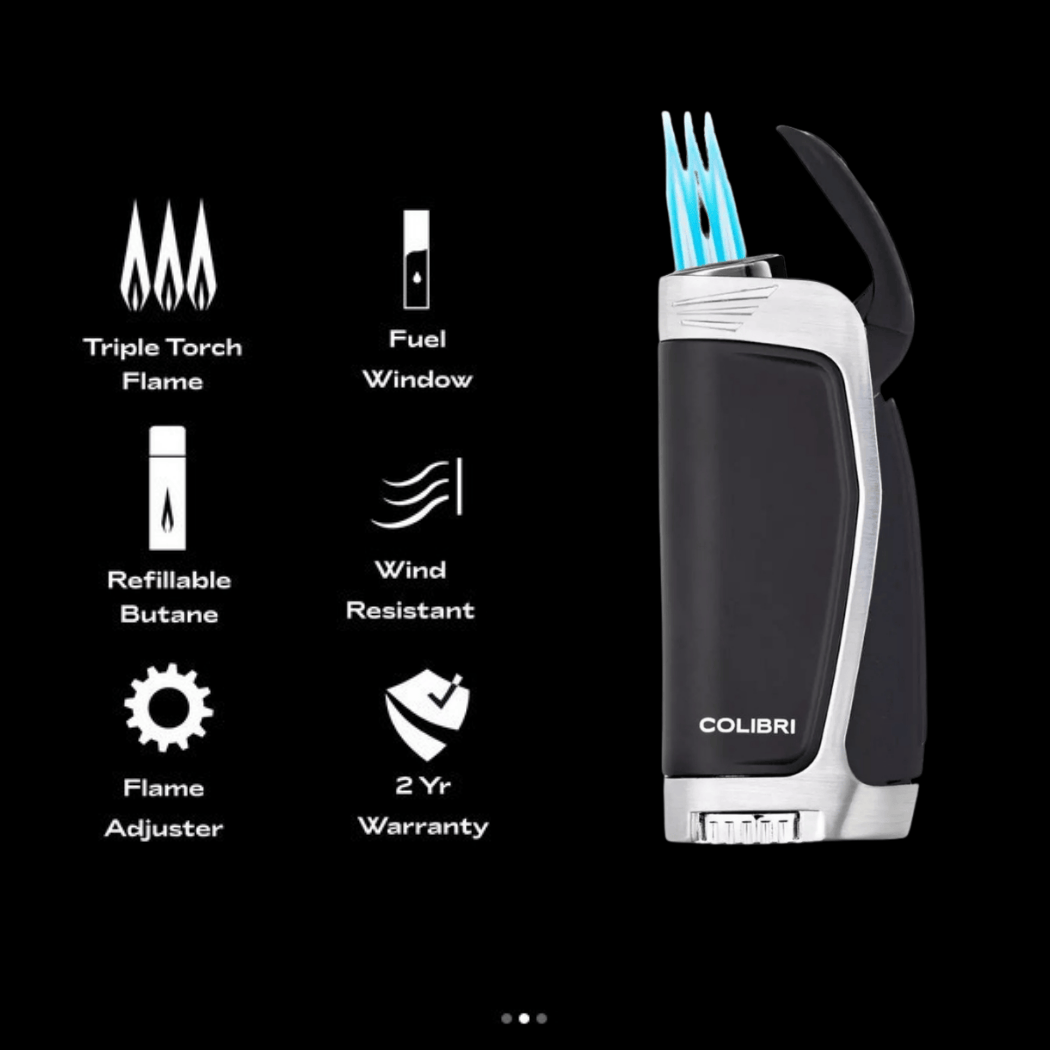 Colibri E3 Aansteker Zwart Chroom uitleg