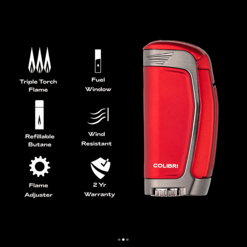 Colibri E3 Triple Jet Aansteker – Rood sfeer 4