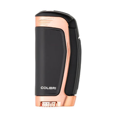 Colibri E3 Triple Jet Aansteker – Zwart/Rose voorkant 2