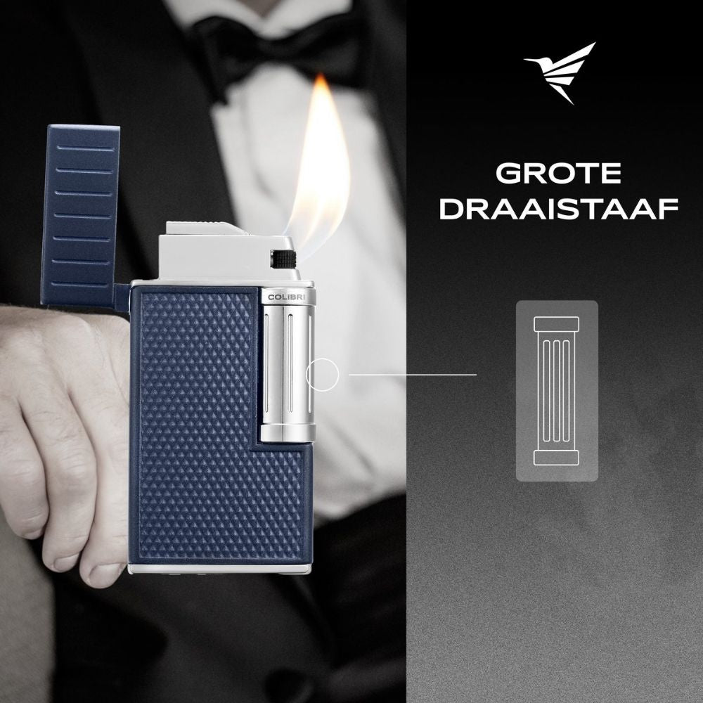 Colibri Julius Soft Flame Aansteker – Blauw sfeerfoto