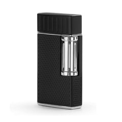 Colibri Julius Soft Flame Aansteker – Zwart/Chroom schuin