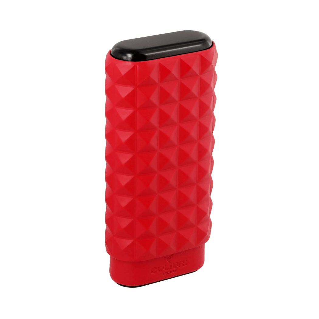 Colibri Quasar Rood – Leren Sigarenkoker  schuin