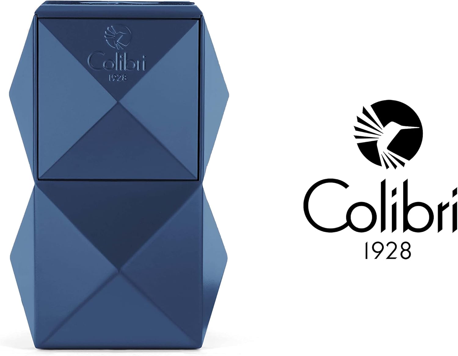 Colibri Quasar Triple Flame Sigaraansteker Blauw met logo
