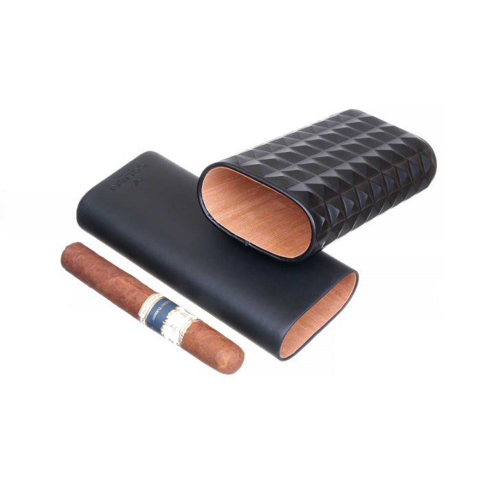 Colibri Sigarenkoker Quasar Navy Blauw Leren Sigarenetui 
