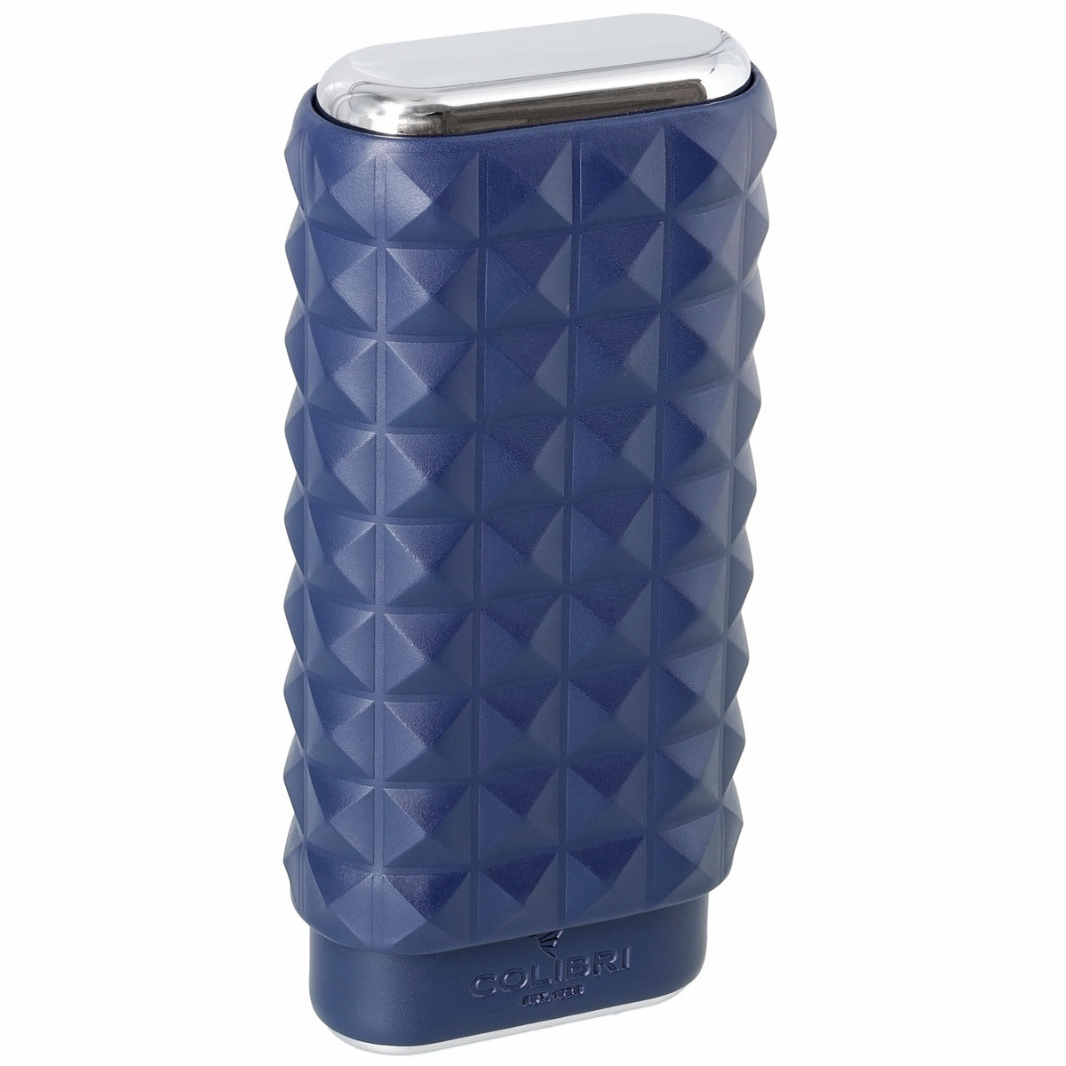 Colibri Sigarenkoker Quasar Navy Blauw Leren Sigarenetui giftbox 6
