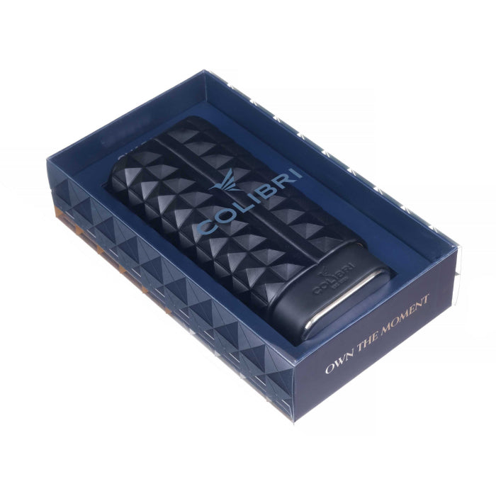 Colibri Sigarenkoker Quasar Navy Blauw Leren Sigarenetui  giftbox 2
