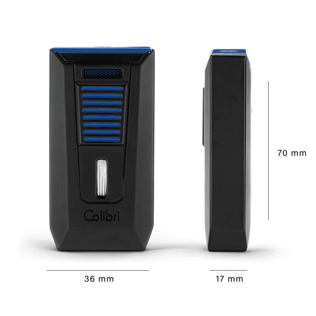 Colibri gas aansteker slide maat afbeelding
