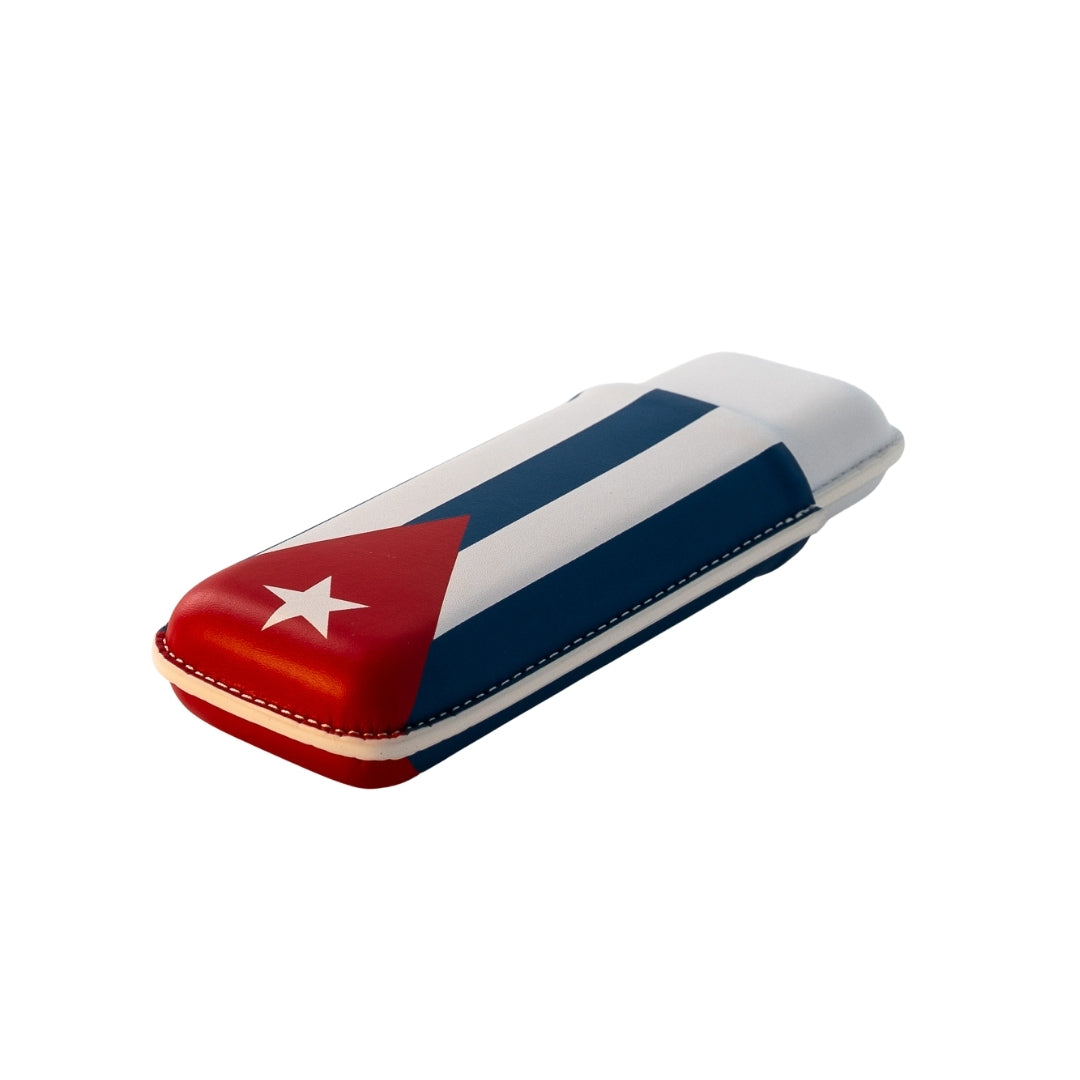 sigarenkoker met Cubaanse vlag voor 2 sigaren