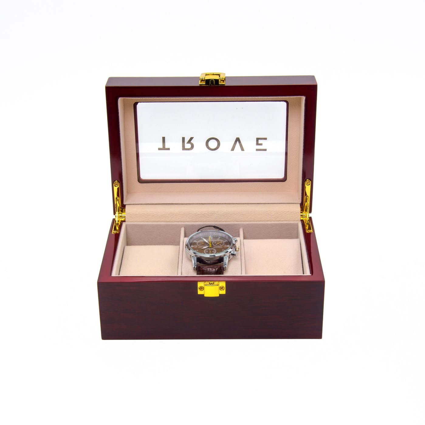 Trove Horloge box hout 3 plekken open 2