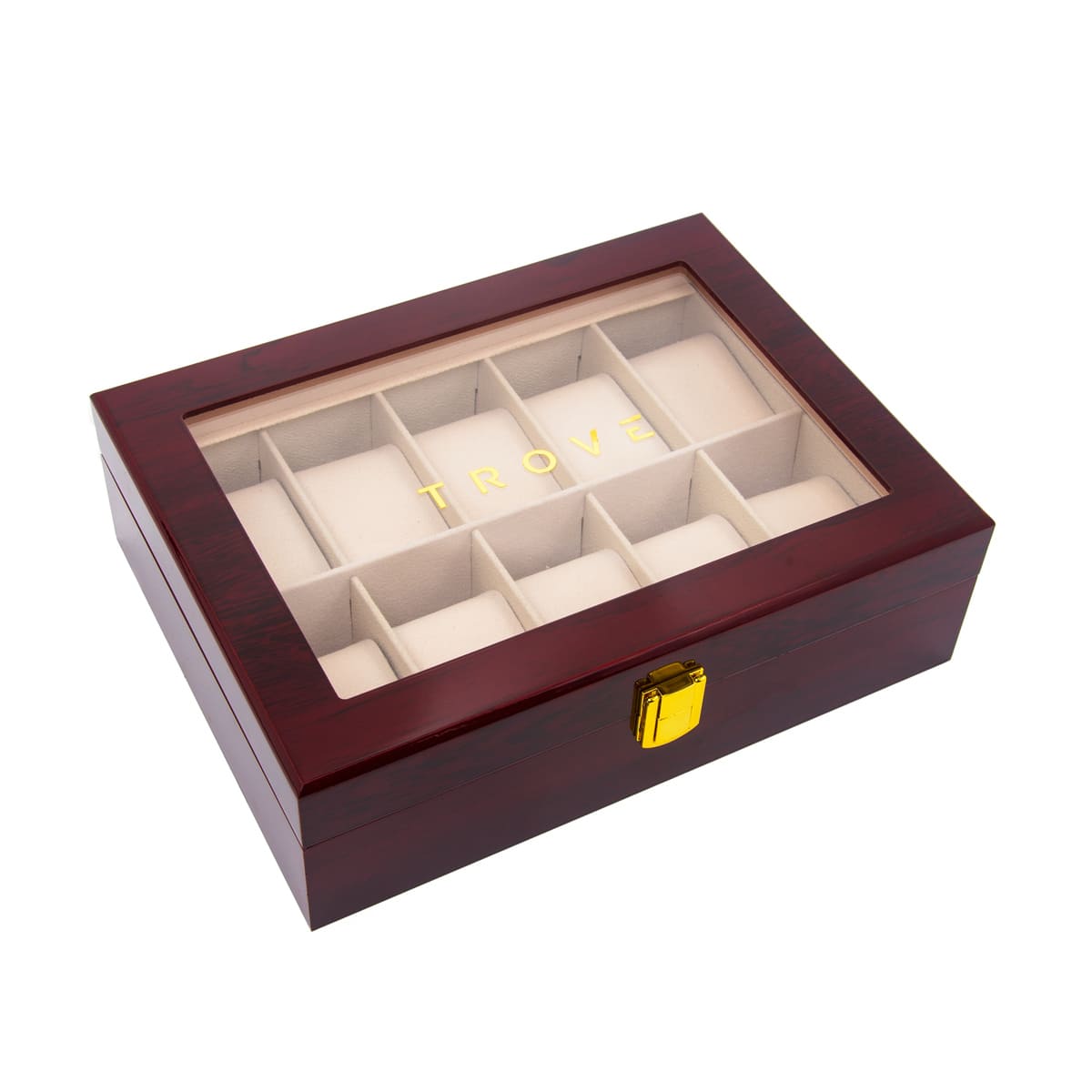 Trove Horloge kist 10 slots hout luxe 6